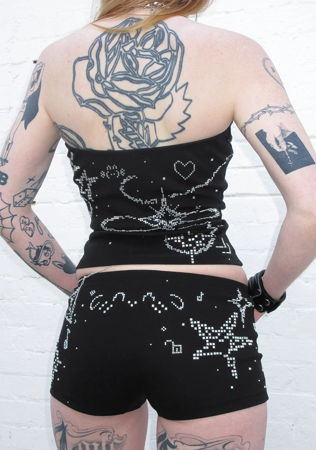 DREAMER RHINESTONE TUBE TOP BLACK - Image 4