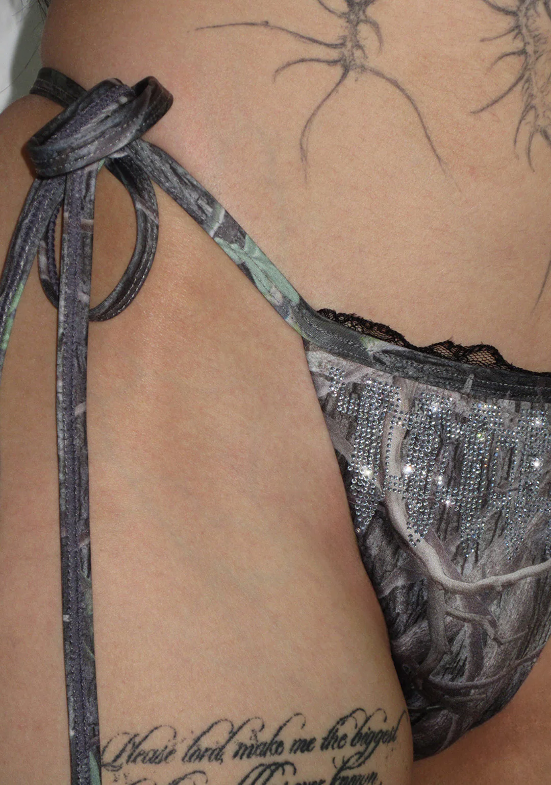 ENEMY RHINESTONE BIKINI BOTTOMS TREE CAMO - Image 4
