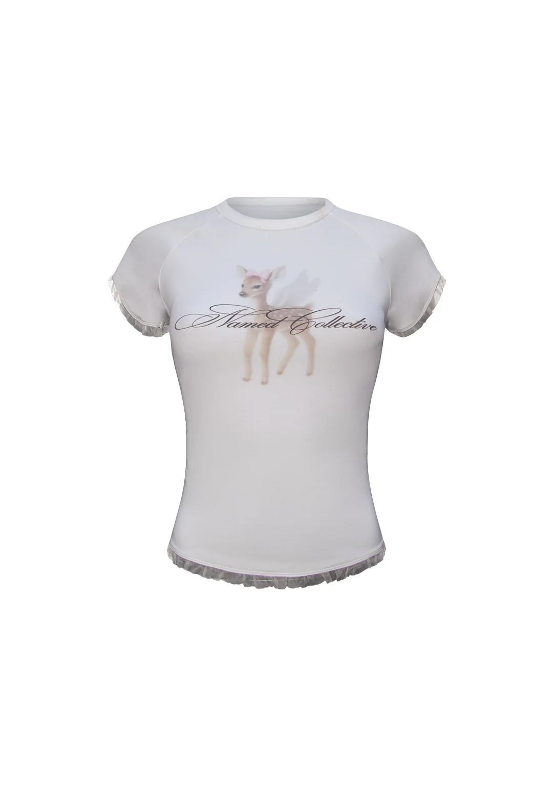 FAWN DEER BABY TEE WHITE