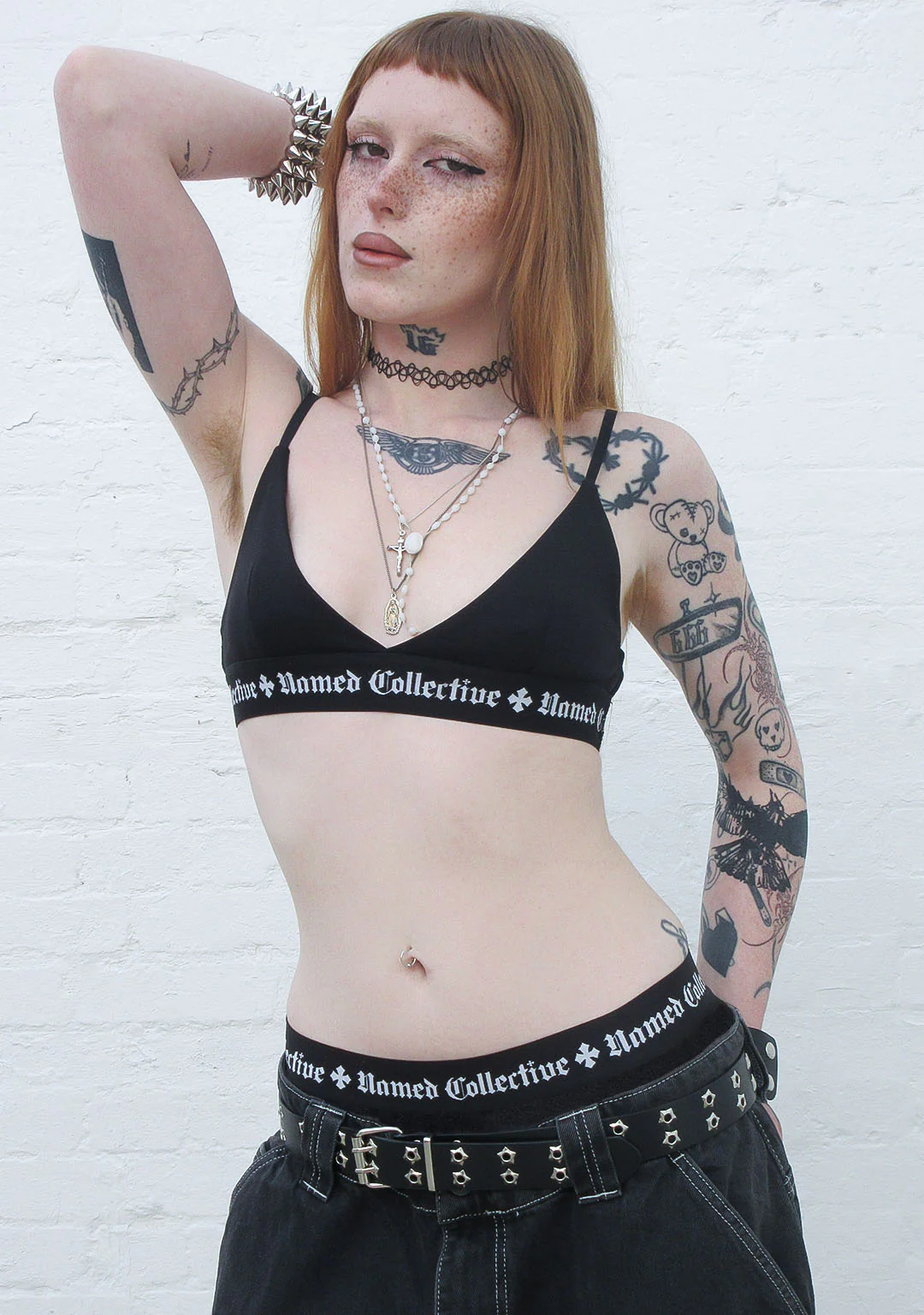 NAMED CLASSICS LOGO TRIANGLE BRALETTE BLACK - Image 5