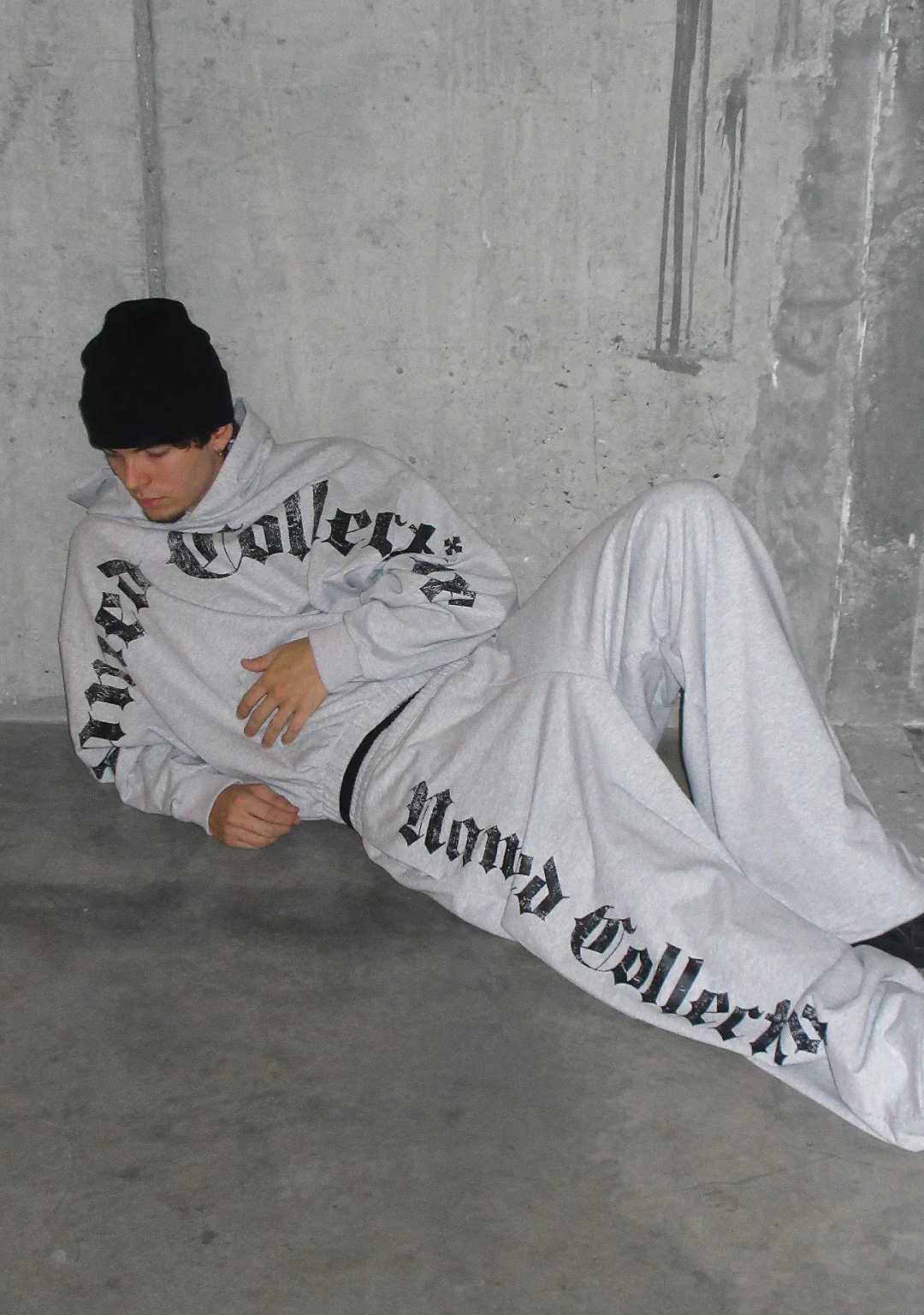 Nth ACTIVE OLD ENGLISH OVERSIZED SWEATPANTS GREY MARL - Image 5