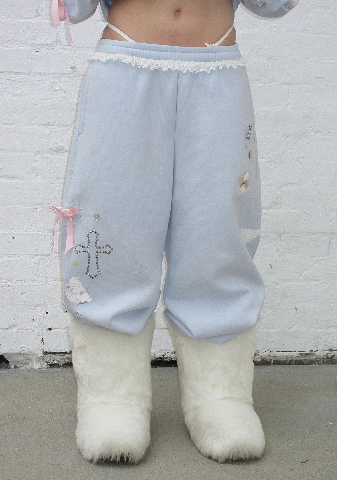 WHISPER OVERSIZED SWEATPANTS BABY BLUE - Image 5