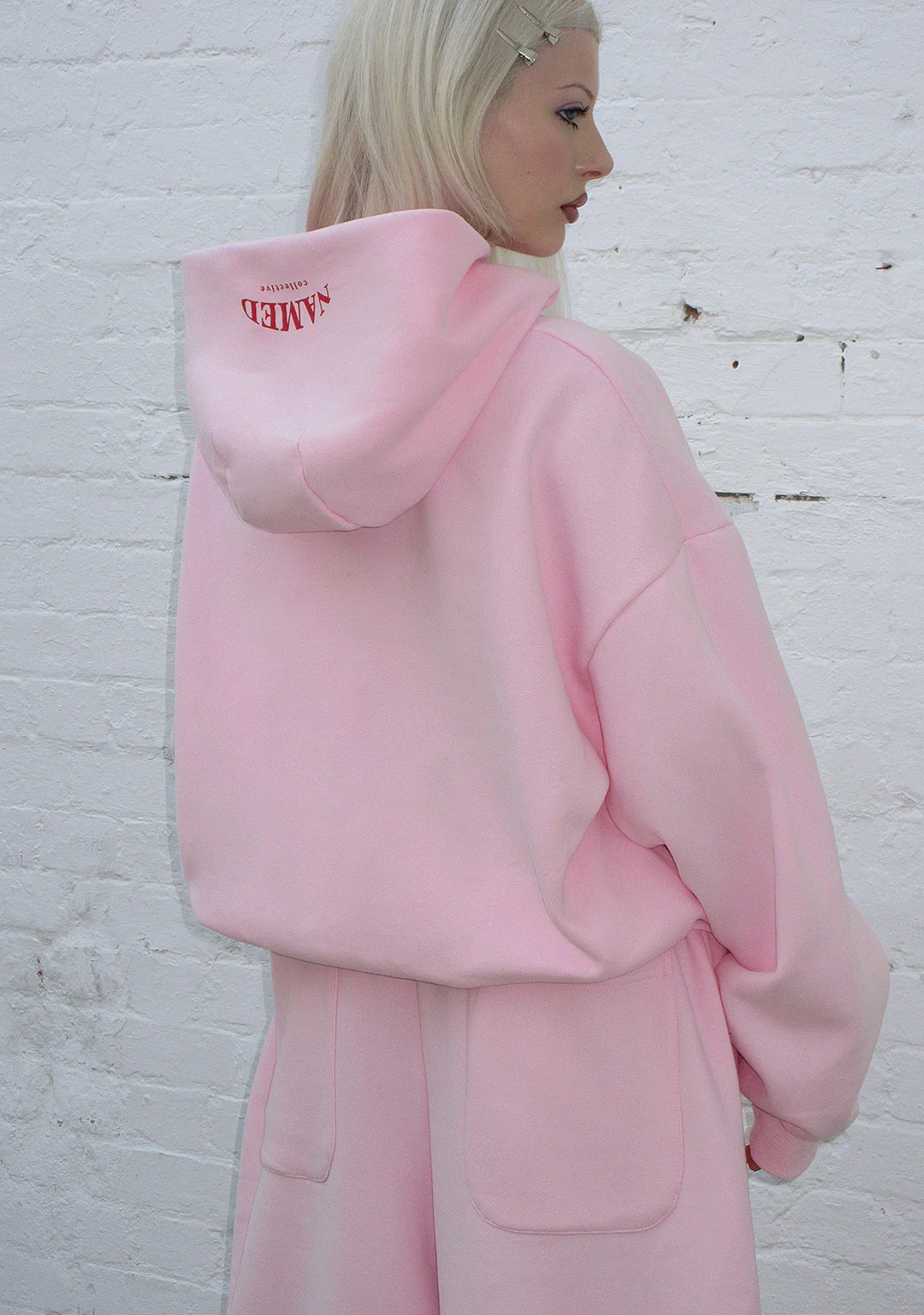 X-RATED OVERSIZED SWEATPANTS BABY PINK - Image 5